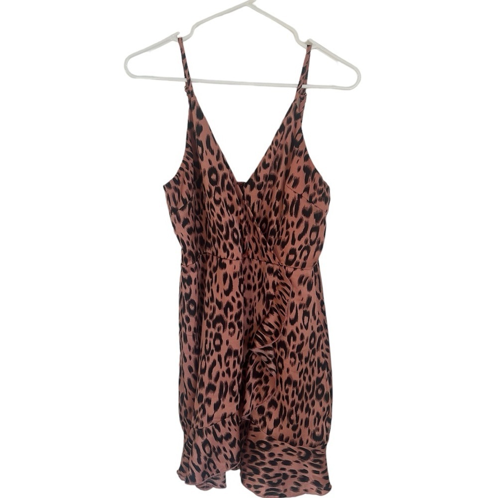 Superdown x Revolve Celeste Cami Pink Leopard Mini Dress Medium - Picture 4 of 7